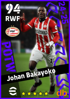 Johan Bakayoko — RWF, OVR 94, MAX 94