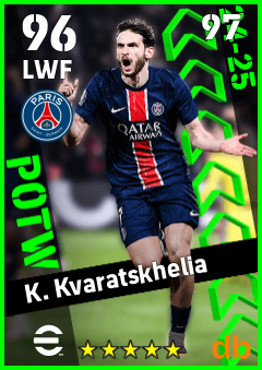 K. Kvaratskhelia — LWF, OVR 96, MAX 97