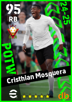 Cristhian Mosquera — RB, OVR 95, MAX 95