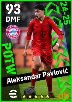 Aleksandar Pavlović — DMF, OVR 93, MAX 93
