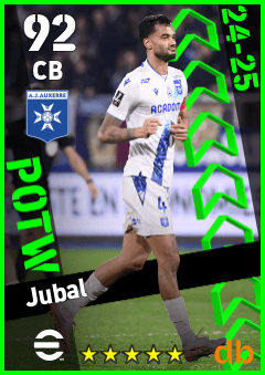 Jubal — CB, OVR 92, MAX 92