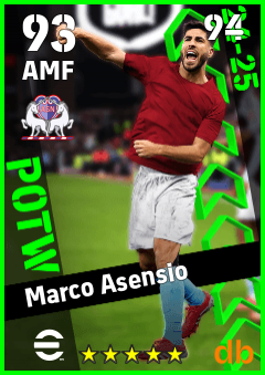 Marco Asensio — AMF, OVR 93, MAX 94