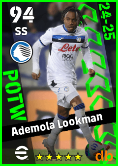 Ademola Lookman — SS, OVR 94, MAX 94