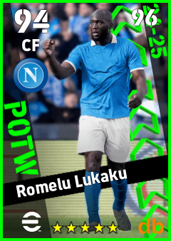 Romelu Lukaku — CF, OVR 94, MAX 96