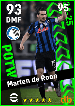 Marten de Roon — DMF, OVR 93, MAX 95