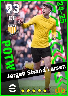 Jørgen Strand Larsen — CF, OVR 93, MAX 93