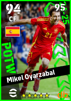 Mikel Oyarzabal — CF, OVR 94, MAX 95