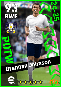 Brennan Johnson — RWF, OVR 93, MAX 93