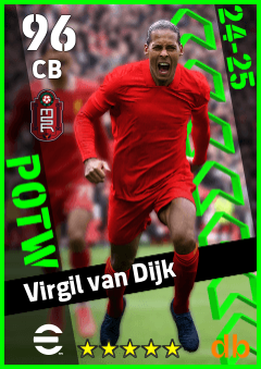 Virgil van Dijk eFootball player card