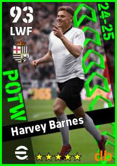 Harvey Barnes eFootball player card