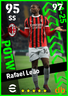 Rafael Leão — SS, OVR 95, MAX 97