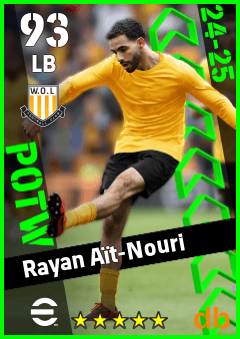 Rayan Aït-Nouri — LB, OVR 93, MAX 93