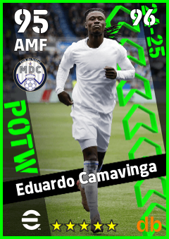 Eduardo Camavinga — AMF, OVR 95, MAX 96