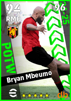 Bryan Mbeumo — RMF, OVR 94, MAX 96