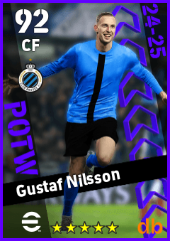 Gustaf Nilsson — CF, OVR 92, MAX 92
