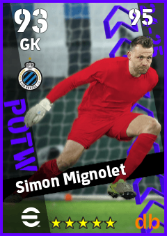 Simon Mignolet — GK, OVR 93, MAX 95