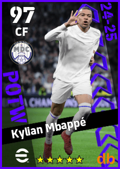 Kylian Mbappé — CF, OVR 97, MAX 97