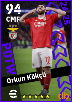 Orkun Kökçü — CMF, OVR 94, MAX 94