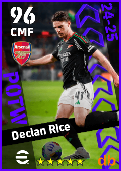 Declan Rice eFootball player card