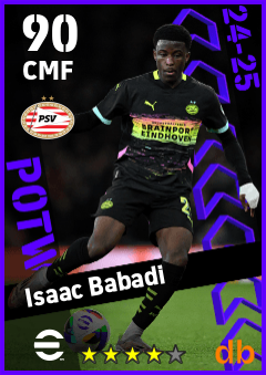 Isaac Babadi — CMF, OVR 90, MAX 90