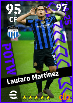 Lautaro Martínez — CF, OVR 95, MAX 97