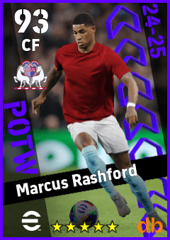 Marcus Rashford — CF, OVR 93, MAX 93