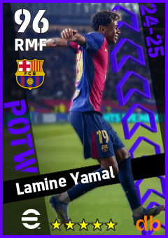 Lamine Yamal — RMF, OVR 96, MAX 96