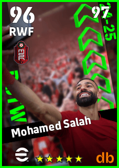 Mohamed Salah — RWF, OVR 96, MAX 97