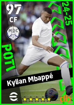 Kylian Mbappé — CF, OVR 97, MAX 97