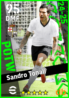 Sandro Tonali — DMF, OVR 95, MAX 95