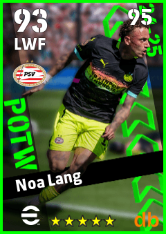 Noa Lang — LWF, OVR 93, MAX 95