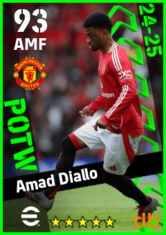 Amad Diallo — AMF, OVR 93, MAX 93