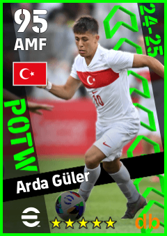 Arda Güler — AMF, OVR 95, MAX 95