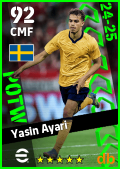 Yasin Ayari — CMF, OVR 92, MAX 92