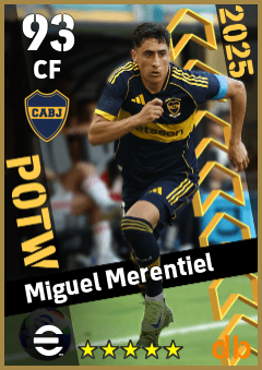 Miguel Merentiel — CF, OVR 93, MAX 93
