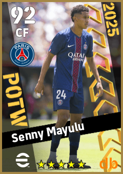 Senny Mayulu — CF, OVR 92, MAX 92