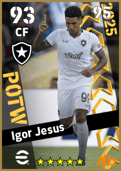 Igor Jesus — CF, OVR 93, MAX 95