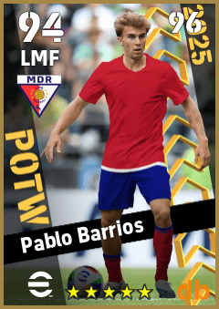 Pablo Barrios — LMF, OVR 94, MAX 96