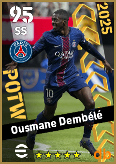 Ousmane Dembélé — SS, OVR 95, MAX 95