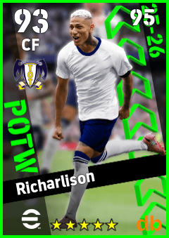 Richarlison — CF, OVR 93, MAX 95