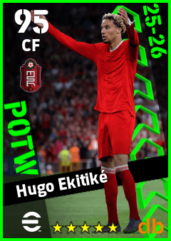 Hugo Ekitiké — CF, OVR 95, MAX 95