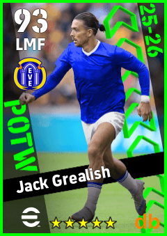 Jack Grealish — LMF, OVR 93, MAX 93