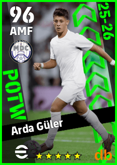 Arda Güler — AMF, OVR 96, MAX 96