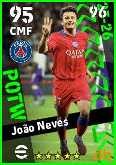 João Neves — CMF, OVR 95, MAX 96