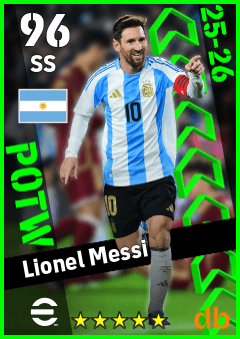 Lionel Messi — SS, OVR 96, MAX 96