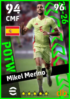 Mikel Merino — CMF, OVR 94, MAX 96