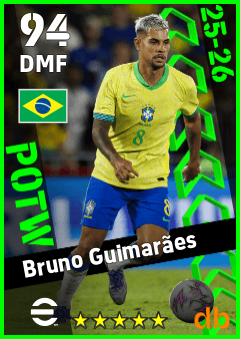 Bruno Guimarães — DMF, OVR 94, MAX 94