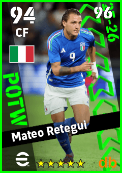 Mateo Retegui — CF, OVR 94, MAX 96