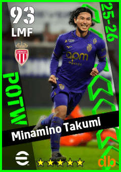 Minamino Takumi — LMF, OVR 93, MAX 93