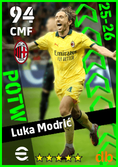 Luka Modrić — CMF, OVR 94, MAX 94